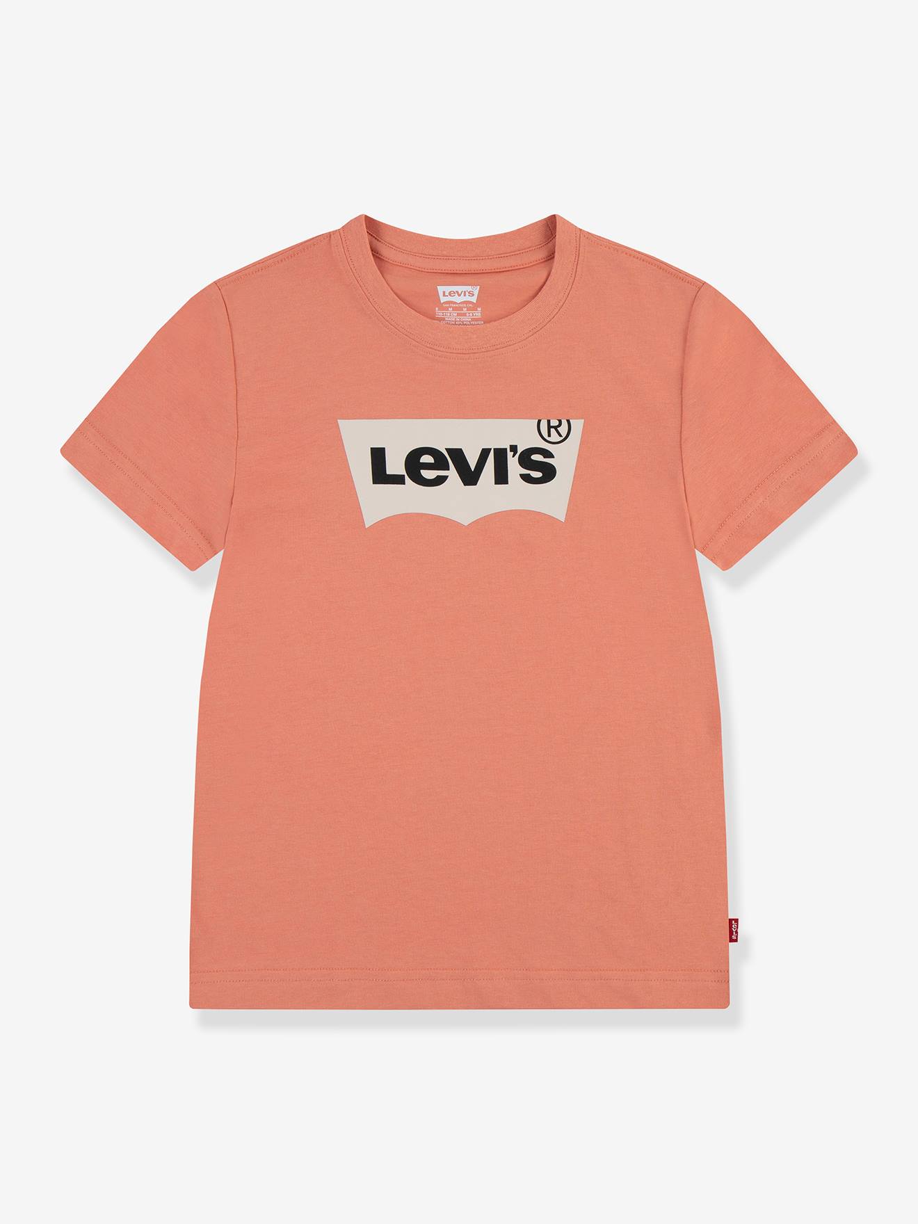 Batwing LEVI'S t-shirt voor kinderen met korte mouwen sinaasappel afbeelding