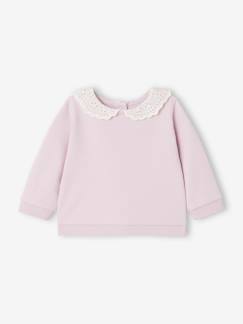 Baby-Baby sweatshirt met geborduurde kraag