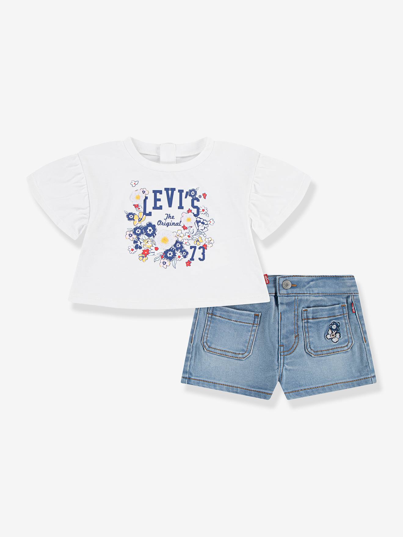 Set sweater en short baby LEVI'S® wit afbeelding
