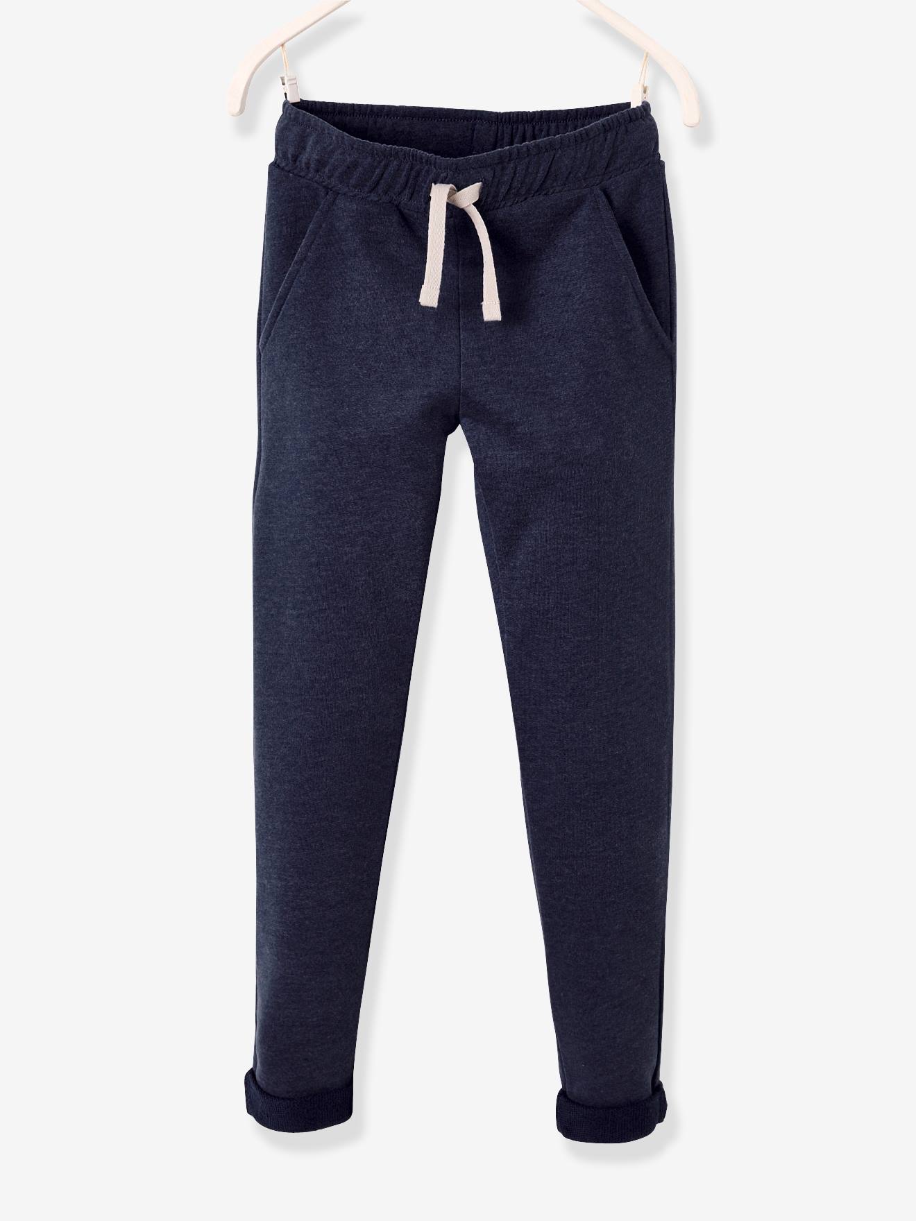 Broek jongen van molton marineblauw