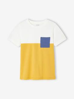 Jongens-Colorblock jongensshirt met korte mouwen