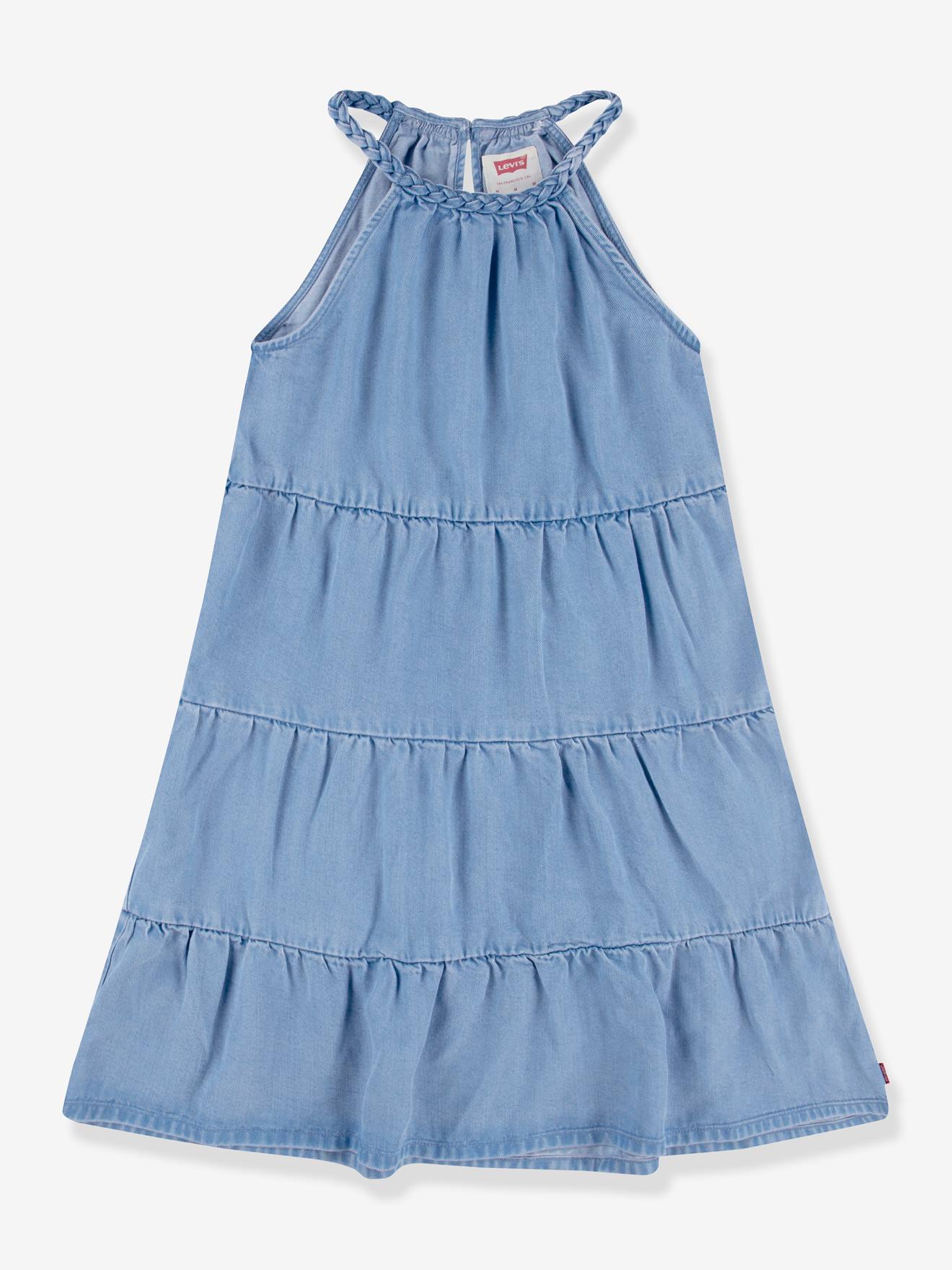 Lange jurk met ruches Halter Tiered Dress LEVI'S® lichtblauw afbeelding