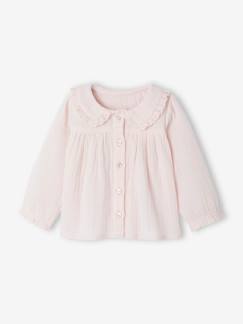 Baby-Overhemd, blouse-Babyblouse van katoengaas