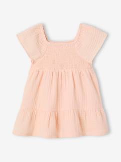 Baby-Rok, jurk-Babyjurk met smok van katoenen gaas