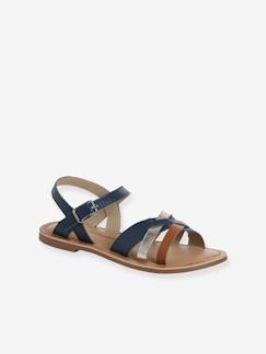 Schoenen-Meisje shoenen 23-38-Sandalen-Sandalen met fantasiebandjes van leer voor kinderen