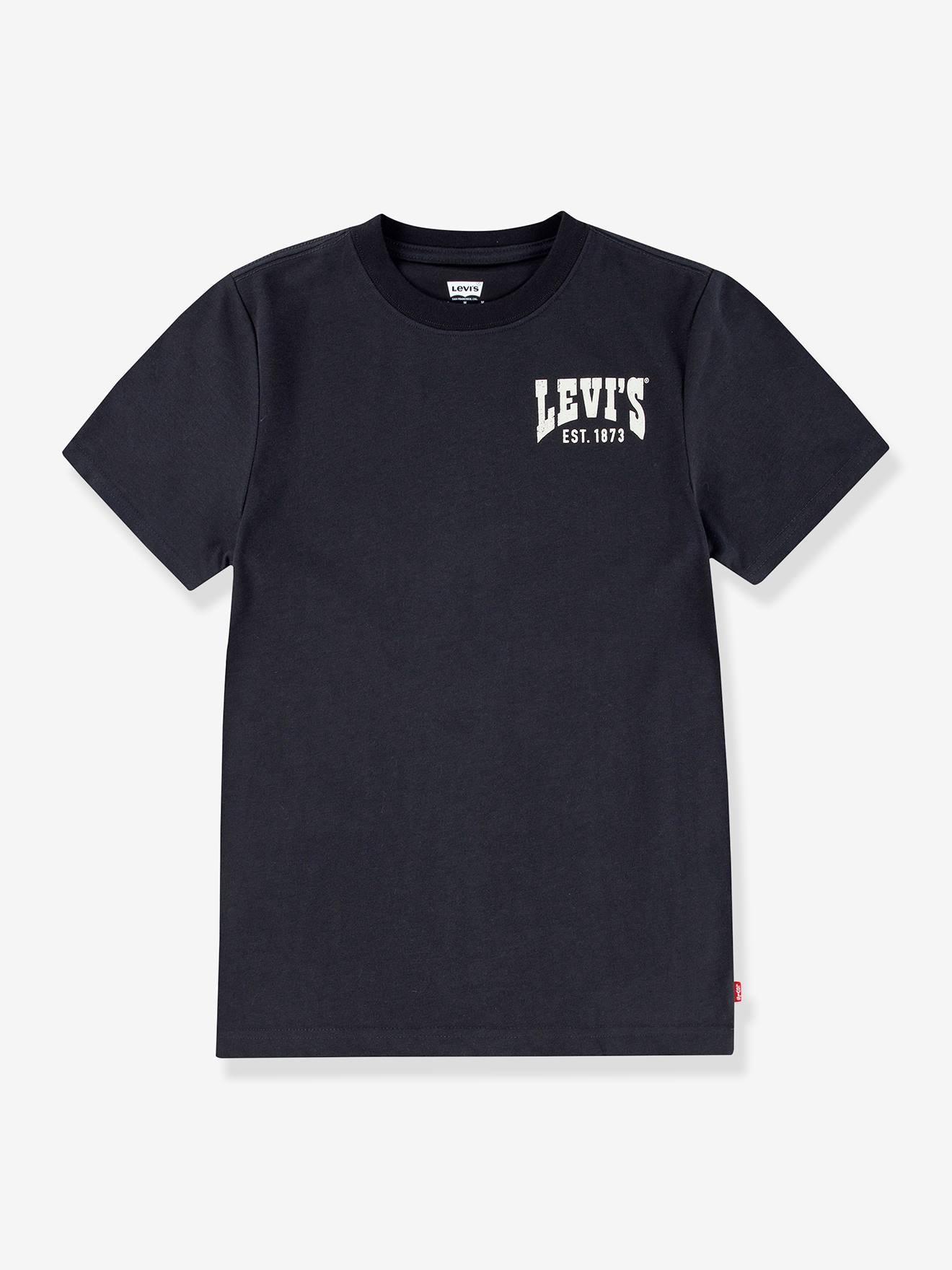 T-shirt LEVI'S® Valley View jongen groot motief op de rug zwart afbeelding