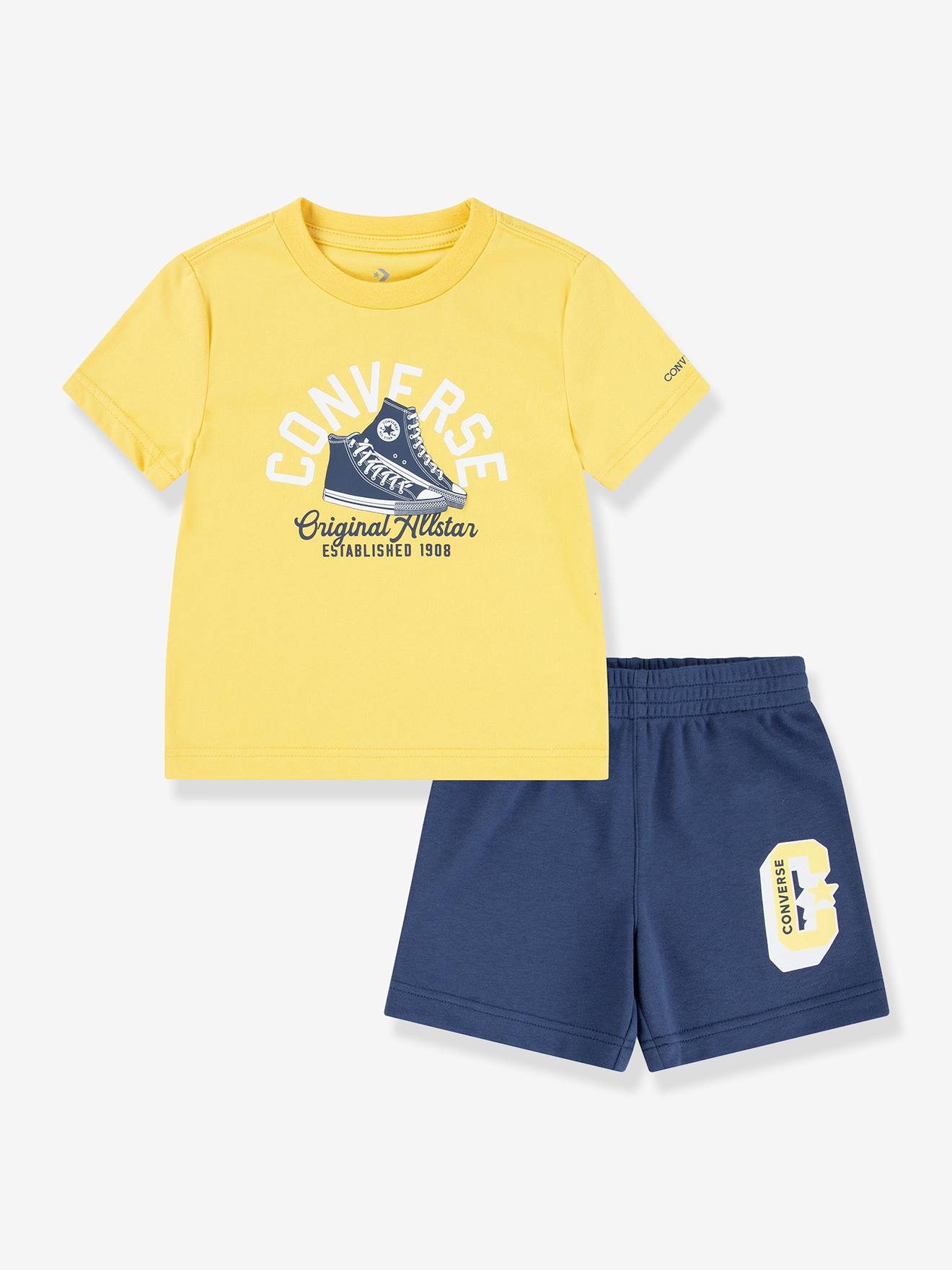 Retro Remix Set T-shirt Baskets + Short CONVERSE marineblauw afbeelding