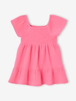 Baby-Rok, jurk-Babyjurk met smok van katoenen gaas