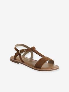Schoenen-Meisje shoenen 23-38-Sandalen-Leren meisjessandalen
