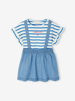 Baby-Babyset-T-shirt + rok met bretels babyset