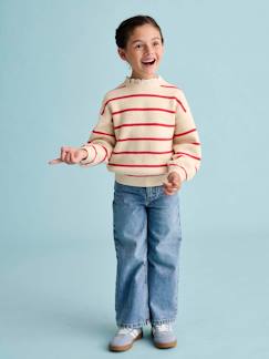 Meisje-Wijde meisjesjeans medium lichaamsbouw
