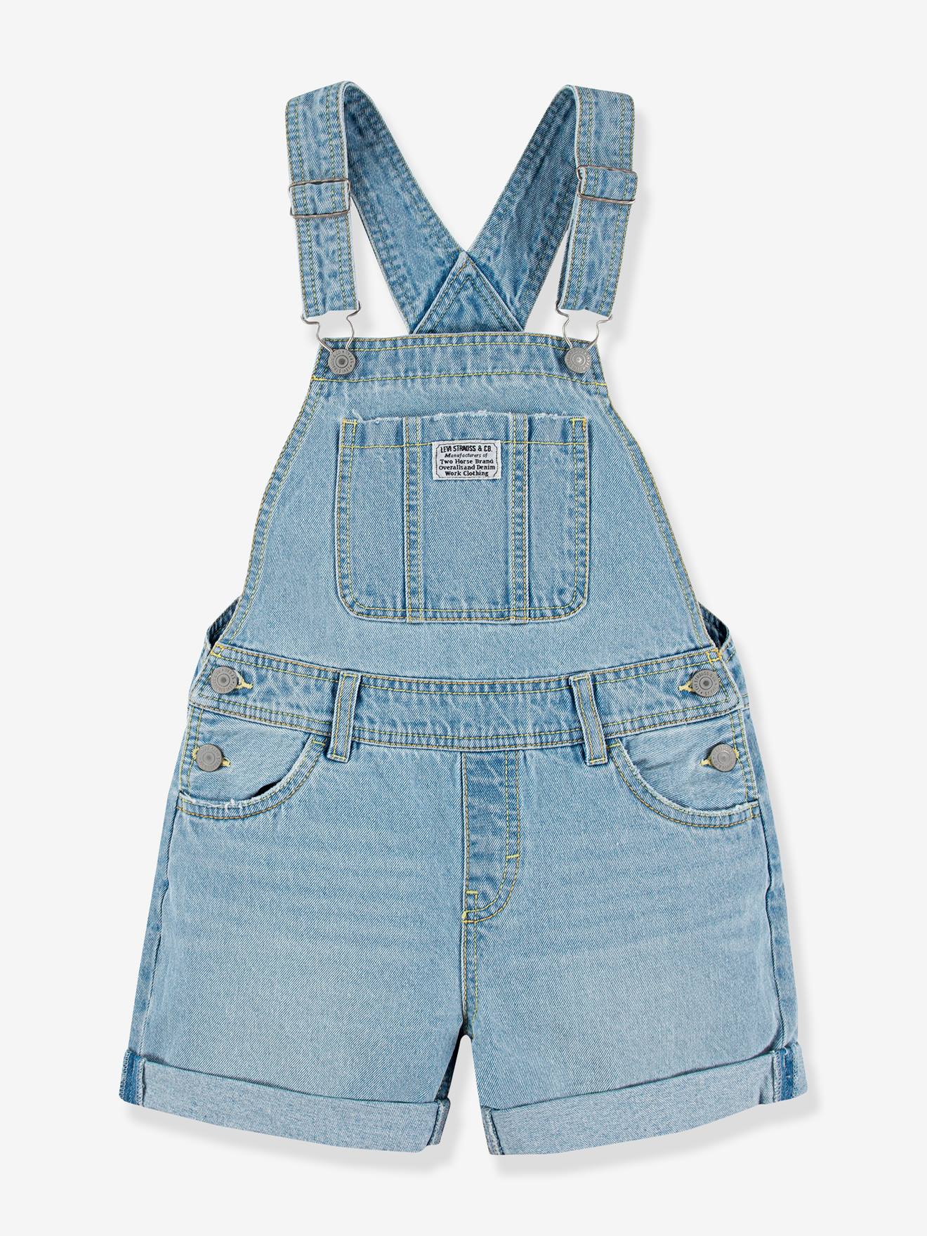 Korte jeans salopet van LEVIS KID'S® blauw afbeelding