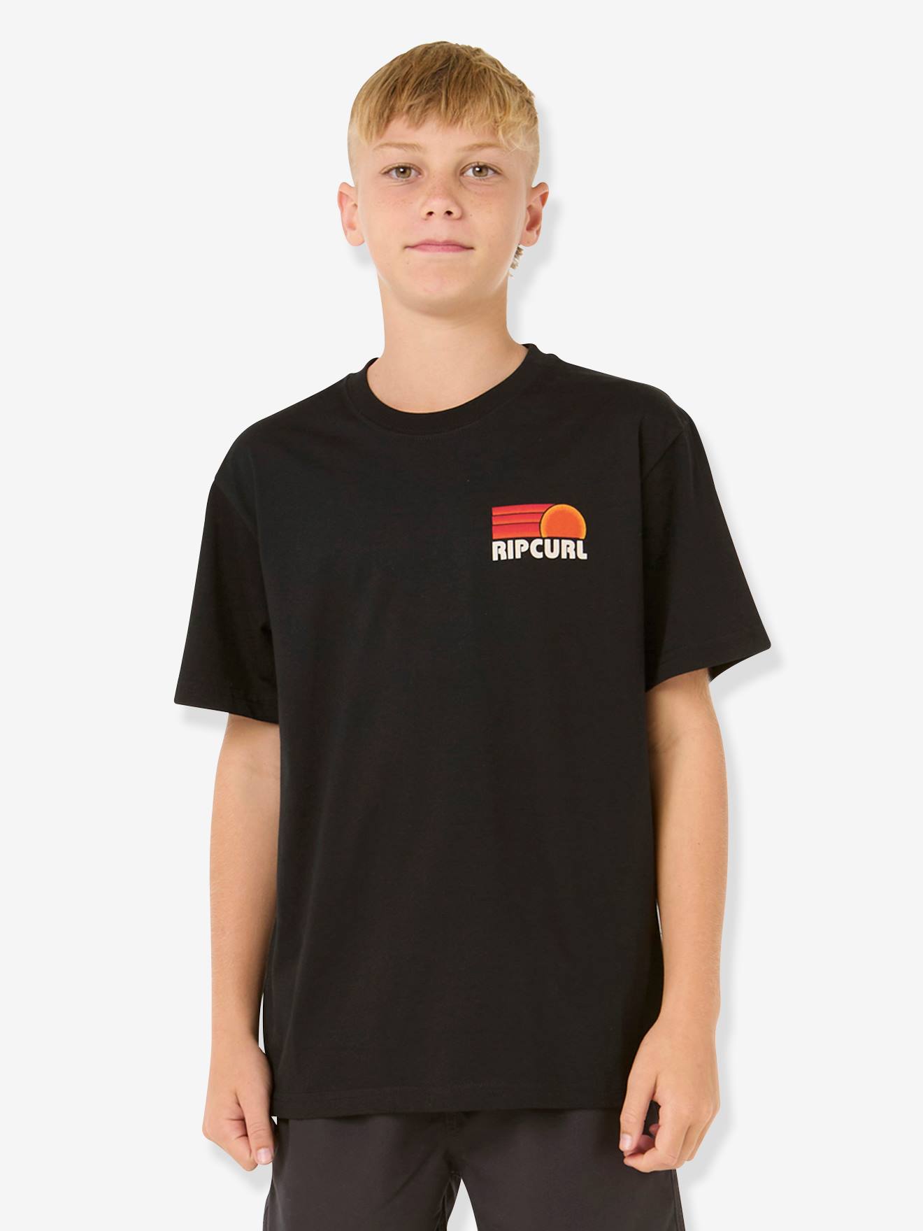 T-shirt Surf Revival Stacked RIP CURL zwart afbeelding