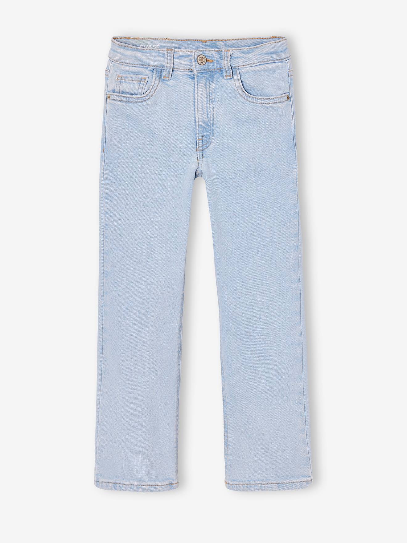 Uitlopende meisjesjeans lichtblauw