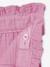 Wijde korte broek 'paperbag' voor meisjes, van katoengaas beige+lila+oudroze+saliegroen+wit - vertbaudet enfant 