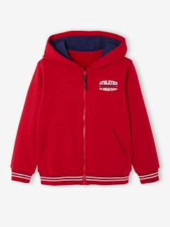 Jongens-Trui, vest, sweater-Sweater-Jongenshoodie met rits