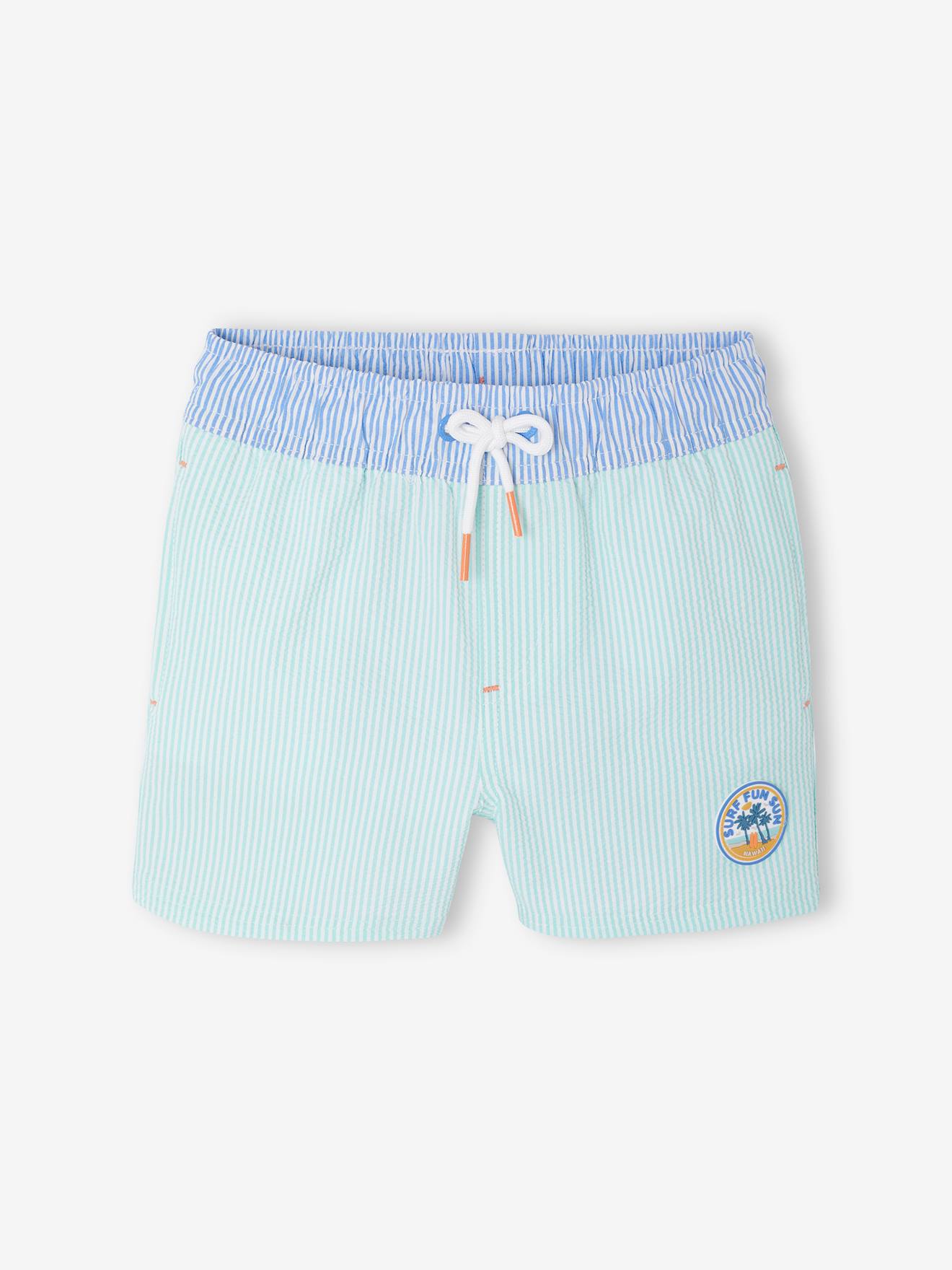 Zwemshort voor jongens blauwgroen