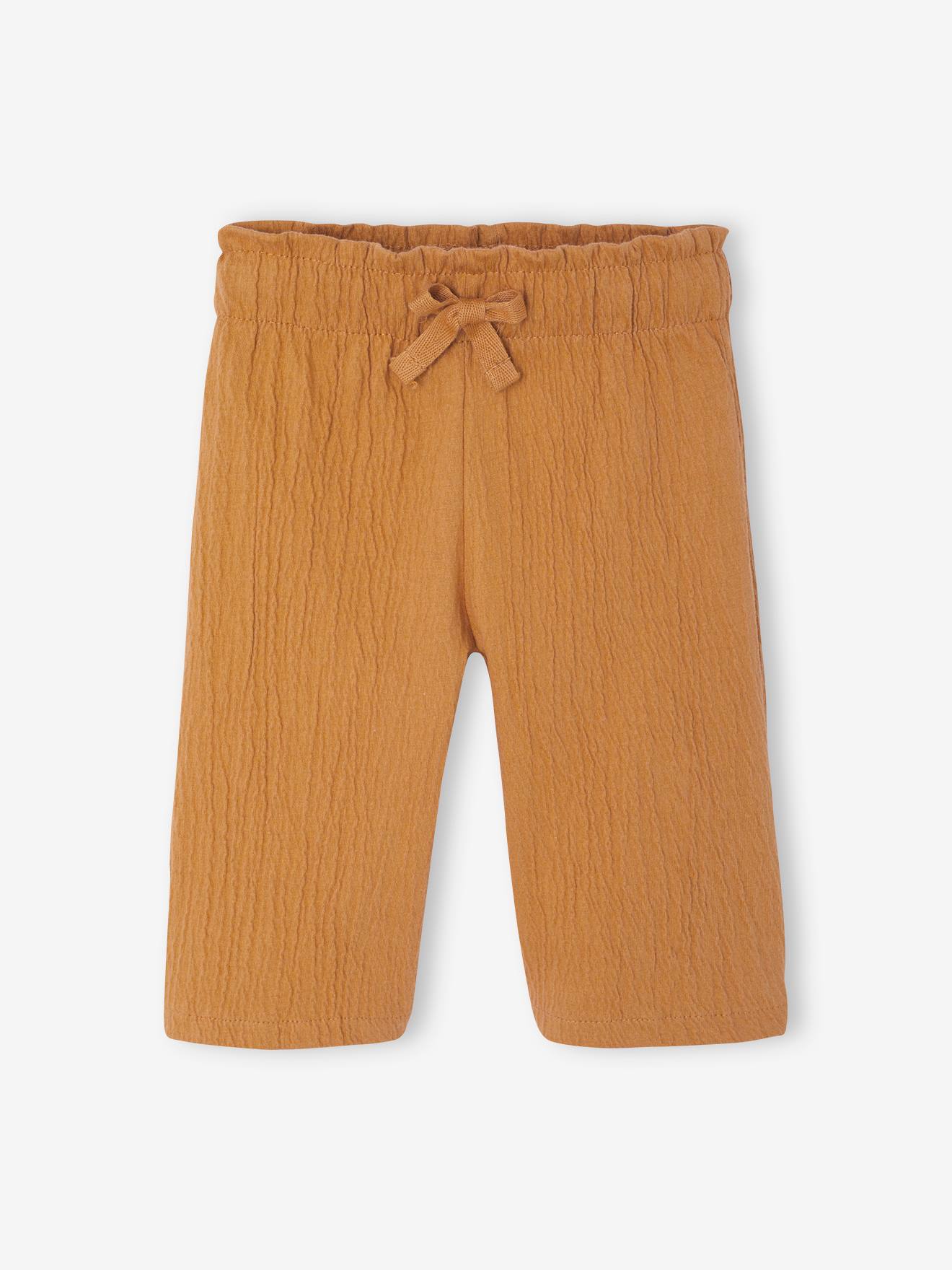 Ruime babybroek karamel
