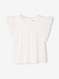 Baby-T-shirt, souspull-Babyshirt met mouwen van Engels borduurwerk