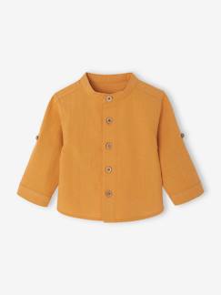 Baby-Overhemd, blouse-Babyhemd met opgerolde mouwen