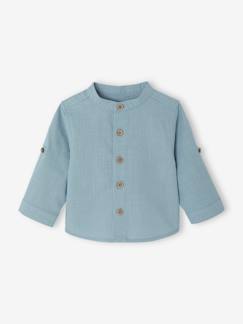 Baby-Overhemd, blouse-Babyhemd met opgerolde mouwen
