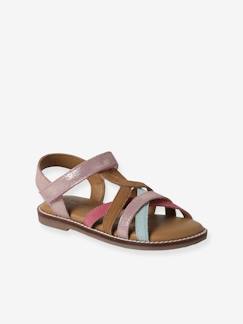 Schoenen-Sandalen met klittenband van leer voor kinderen, kleuterschoolcollectie