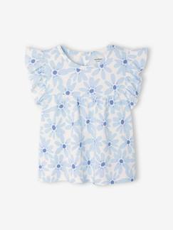 Baby-T-shirt, souspull-Babyshirt met ruches aan de mouwen