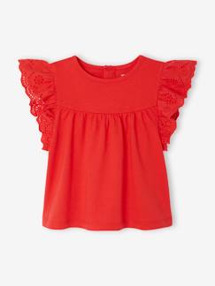 Baby-T-shirt, souspull-Babyshirt met mouwen van Engels borduurwerk