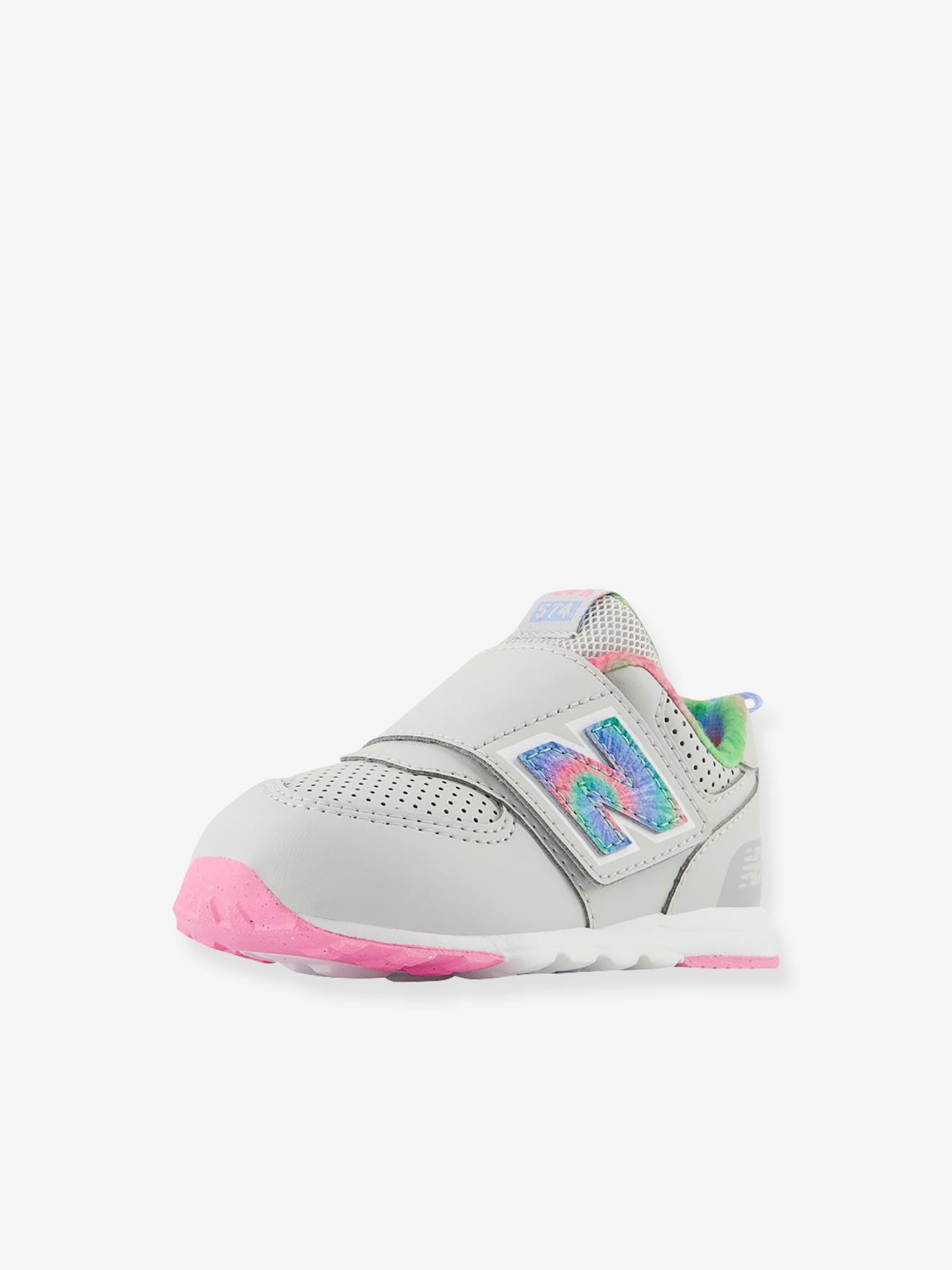 NW574KL NEW BALANCE® baby baskets met klittenband grijs afbeelding