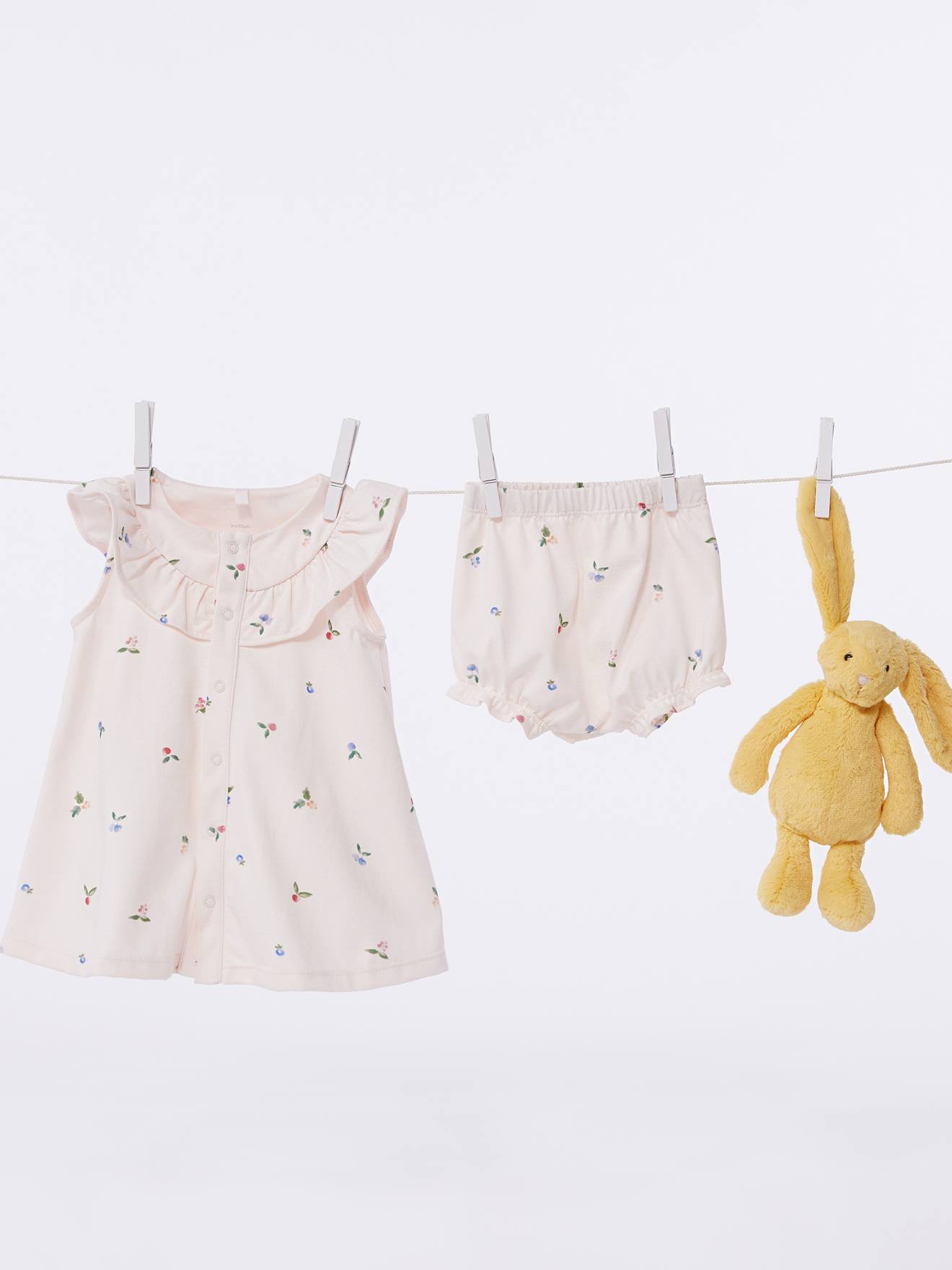 Babyjurk + bloomer met fruitprint PETIT BATEAU rouge