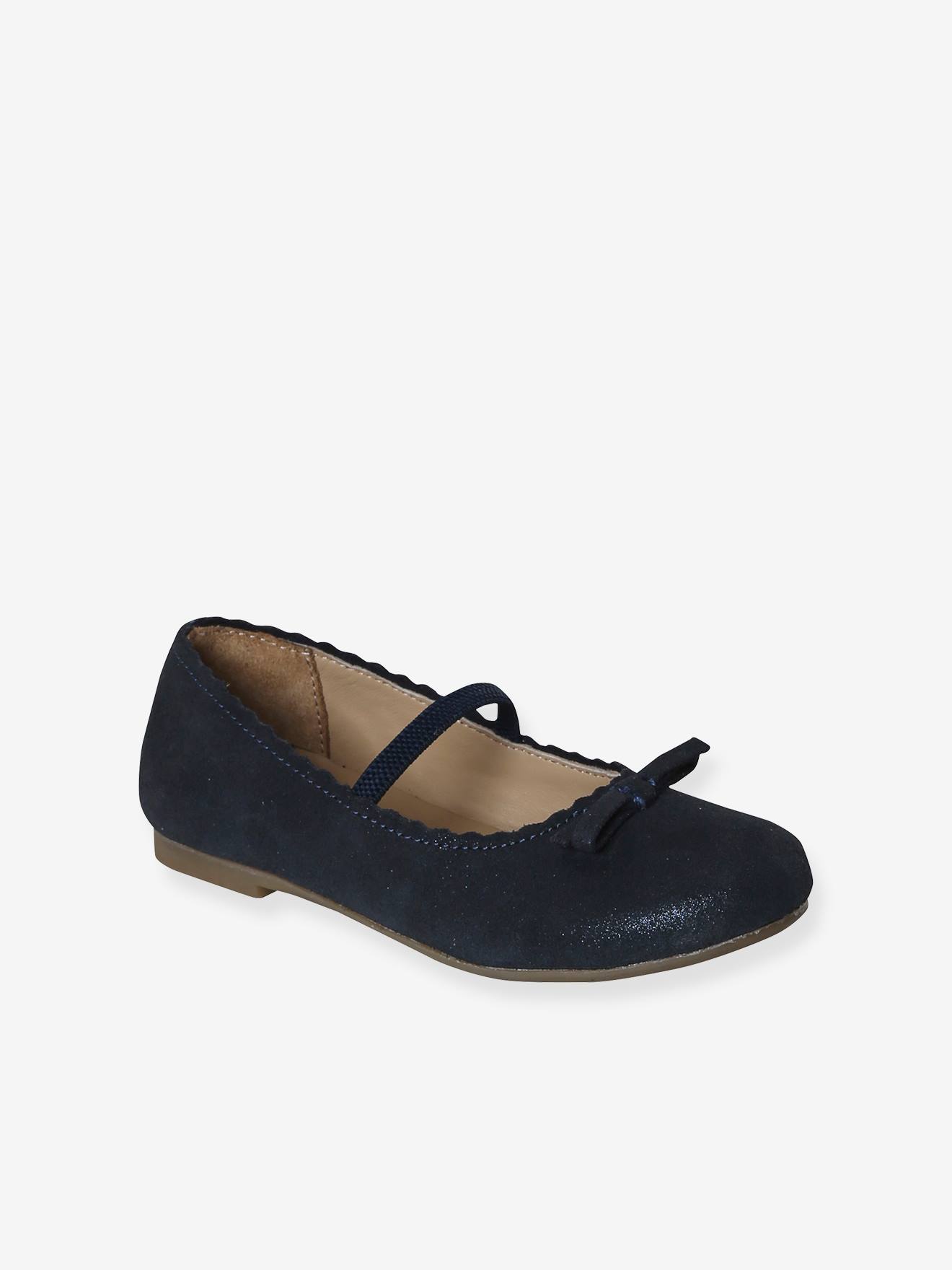 Glanzende leren ballerina's voor meisjes, collectie kleuterschool