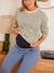 Naadloze zwangerschapsjeans met band Bleu stone+DENIM STONE+Grijs - vertbaudet enfant 