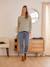 Naadloze zwangerschapsjeans met band Bleu stone+DENIM STONE+Grijs - vertbaudet enfant 