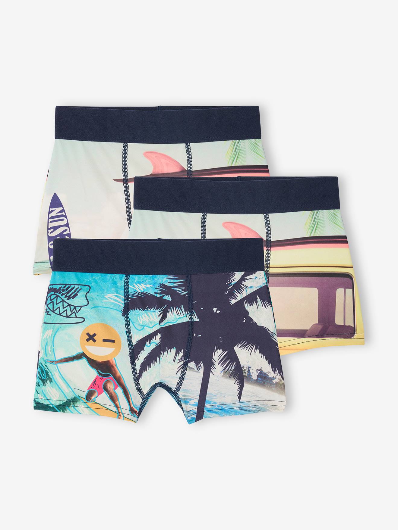 3er-Pack Jungen Boxershorts mit Fotoprint JONEN meerkleurig