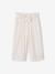 Wijde korte broek 'paperbag' voor meisjes, van katoengaas beige+lila+oudroze+saliegroen+wit - vertbaudet enfant 