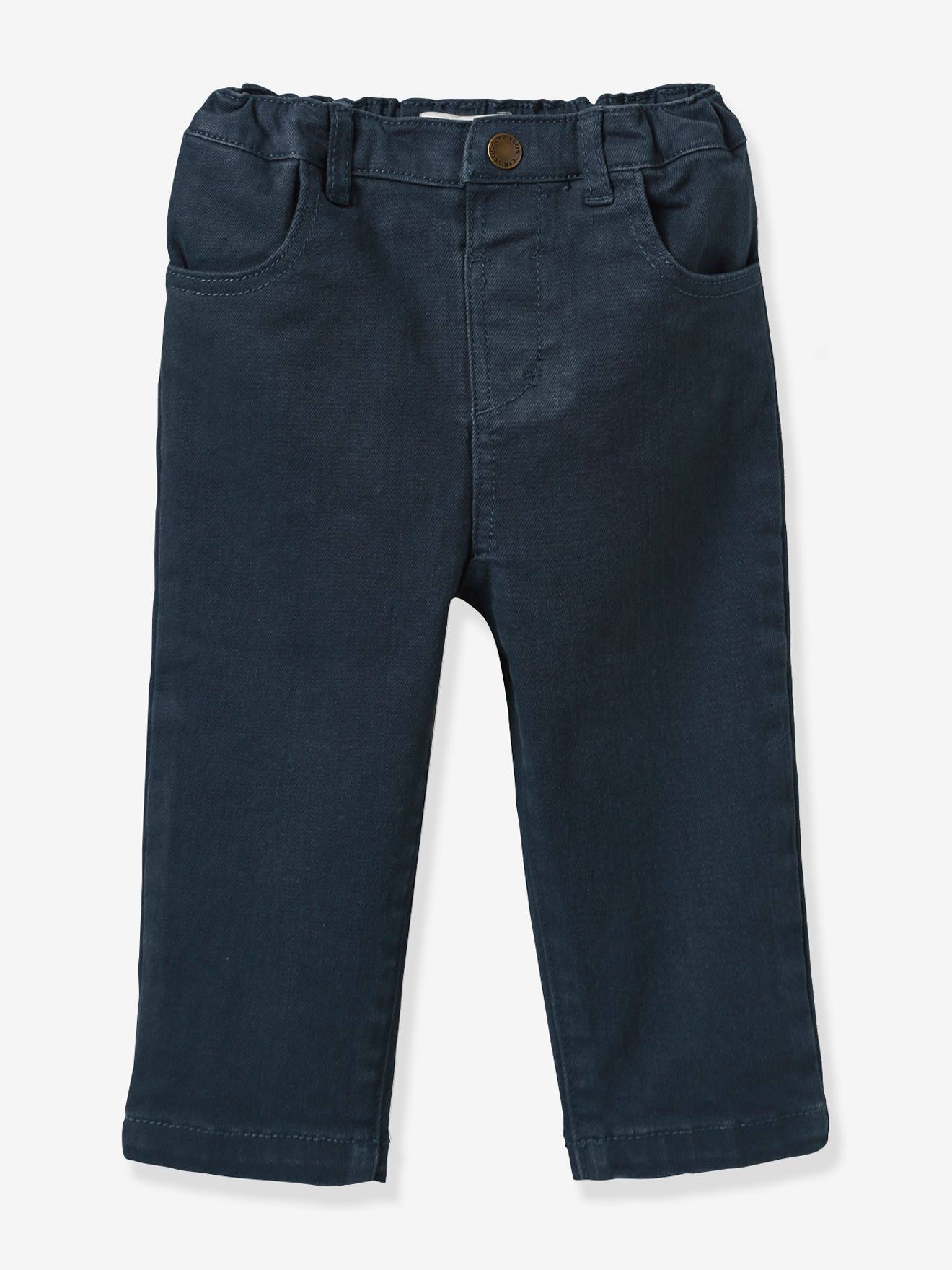 Comfortabele baby jeans CYRILLUS marineblauw afbeelding