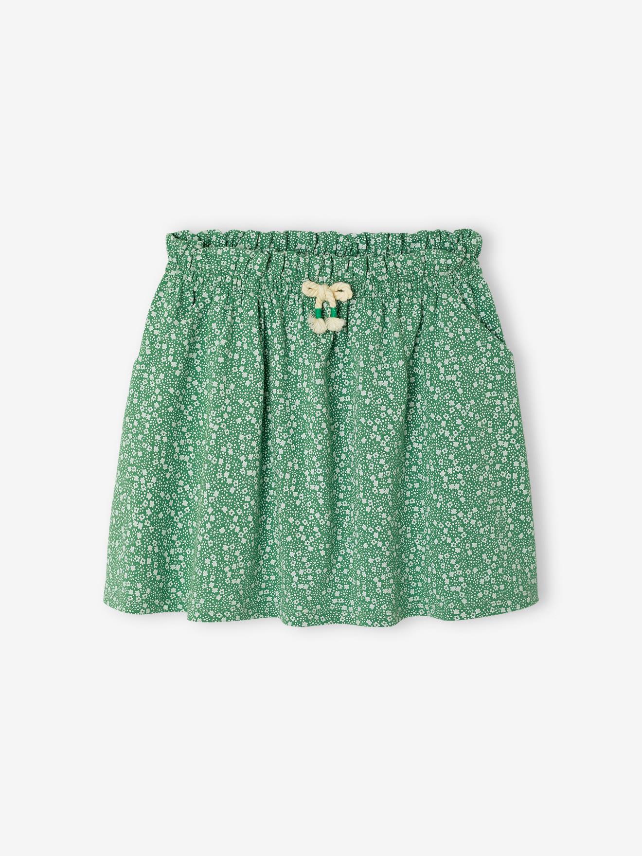 Meisjesrok met print mintgroen