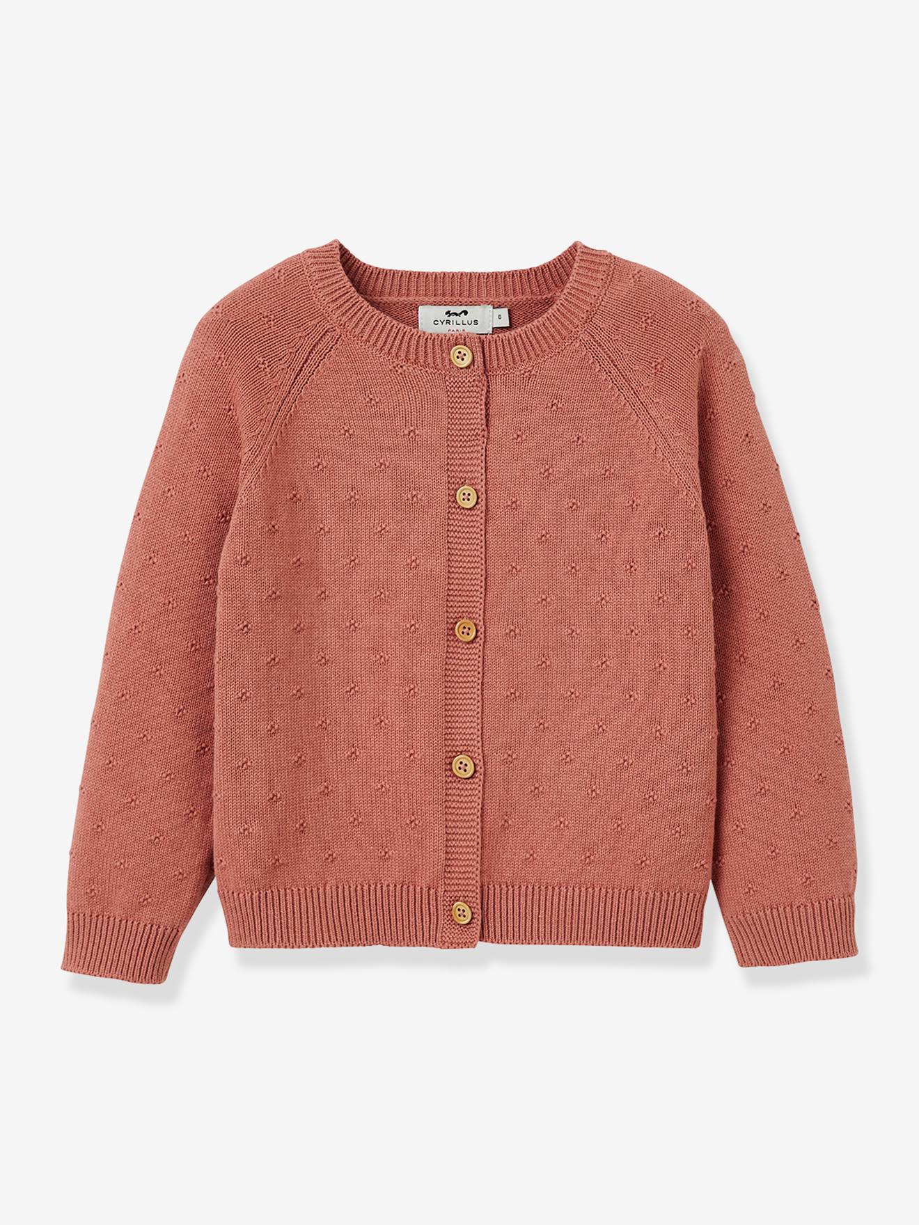 Vestje voor meisjes met fantasie steken CYRILLUS rozen afbeelding