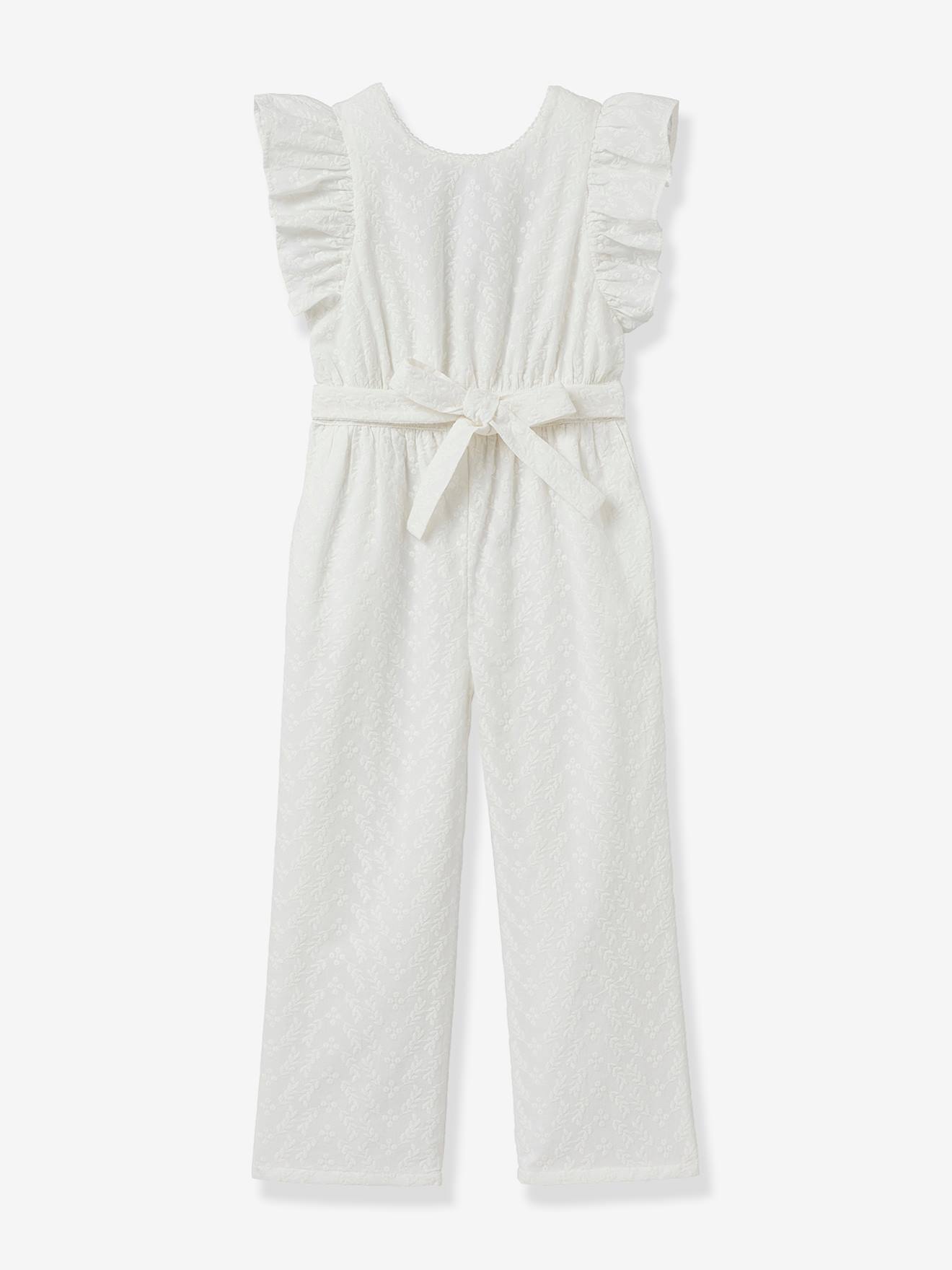 Jumpsuit voor meisjes Suzanne - CYRILLUS ecru afbeelding
