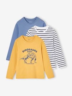 Jongens-T-shirt, poloshirt, souspull-Set van 3 bijpassende jongensshirts met lange mouwen