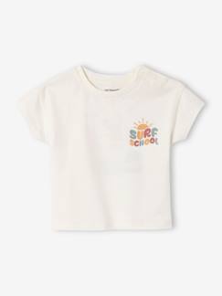 Baby-T-shirt, souspull-T-shirt met groot motief op de rug, babyknopen op de schouder