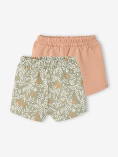 Baby-Short-Set van 2 geboorteshorts van lichte fleece