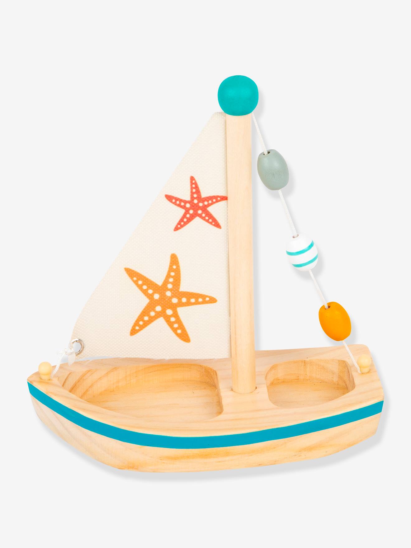 Kinderspeelgoed voor in bad ZEILBOOT - ZEESTERREN small foot® meerkleurig