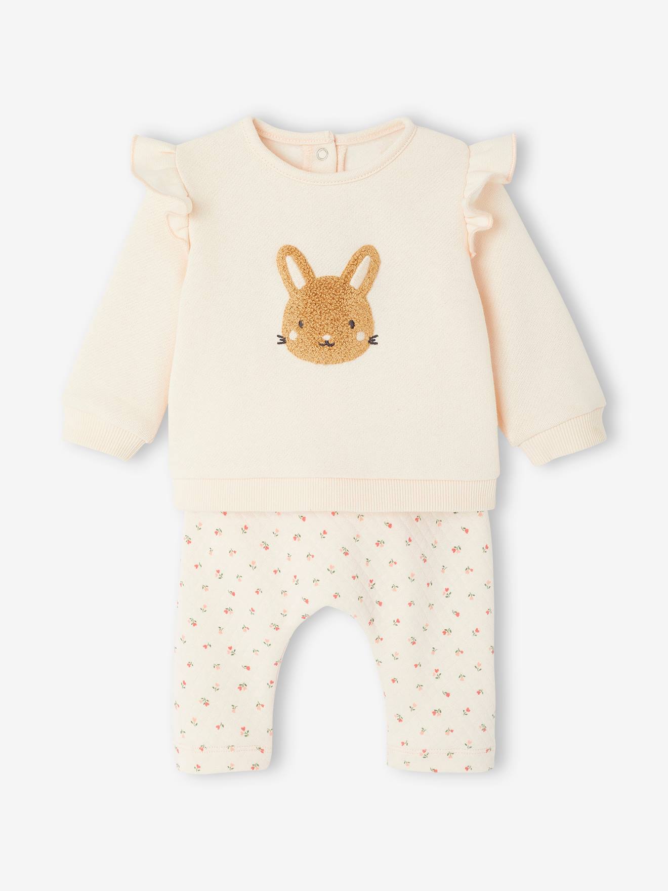Set sweater en broek baby lichtroze