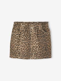Gekleurd rokje in paperbag-stijl, gemakkelijk aan te trekken  - vertbaudet enfant