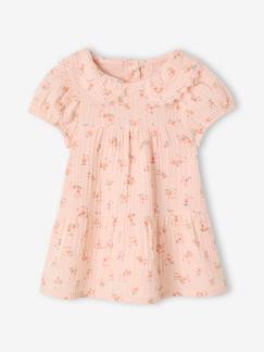 Baby-Rok, jurk-Jurk met claudinekraag voor babymeisjes