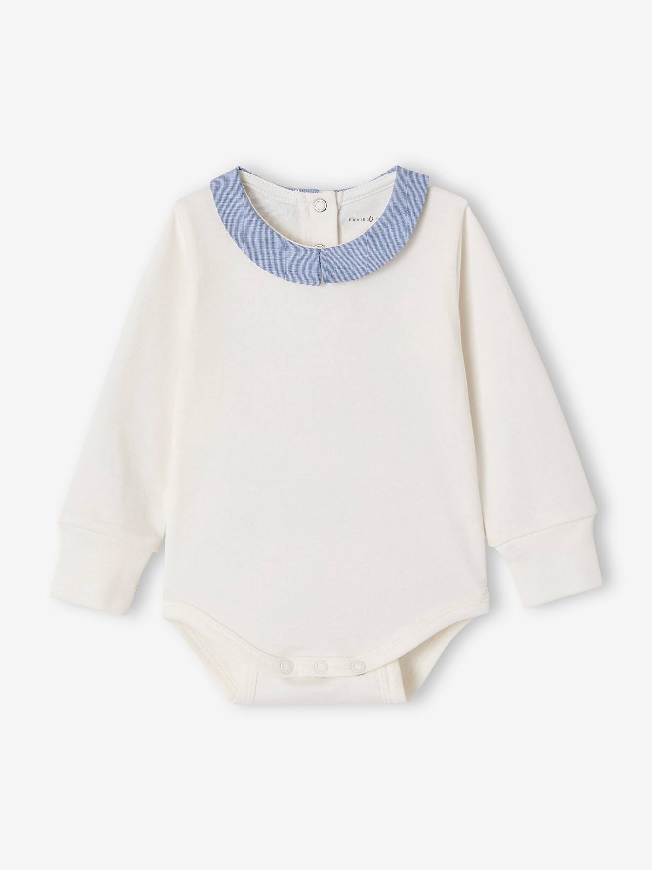 Personaliseerbare ENVIE DE FRAISE meegroeiromper voor baby's ecru afbeelding