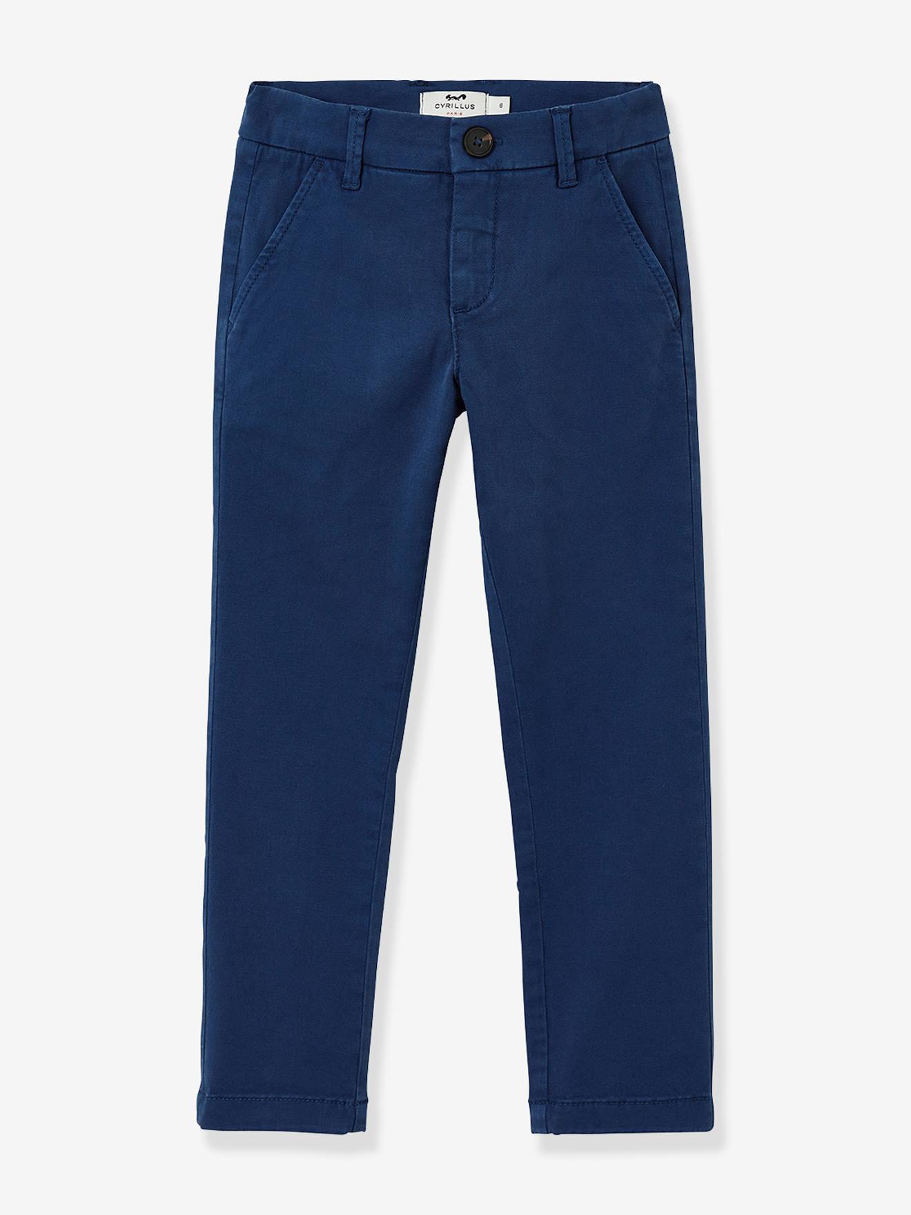 Light chinobroek voor jongens Cyrillus blauw afbeelding