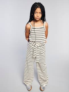 Meisje-Wijde sweater met fantasie breisel voor meisjes JONEN