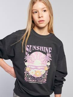 -Oversized sweater voor meisjes met stonewashed effect JONEN